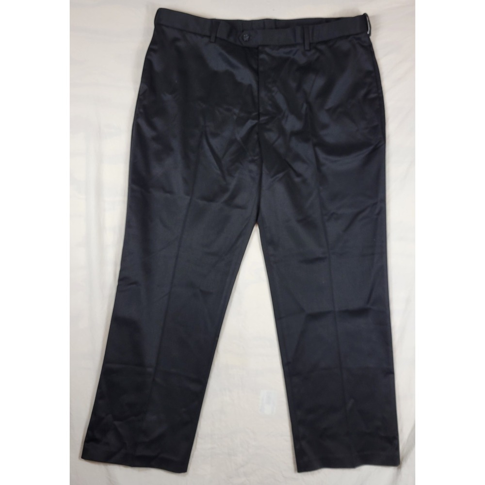 Perry Ellis Portfolio Mens 40x29 Black Premium Flex Twill Dress Pants PTBF6053SA